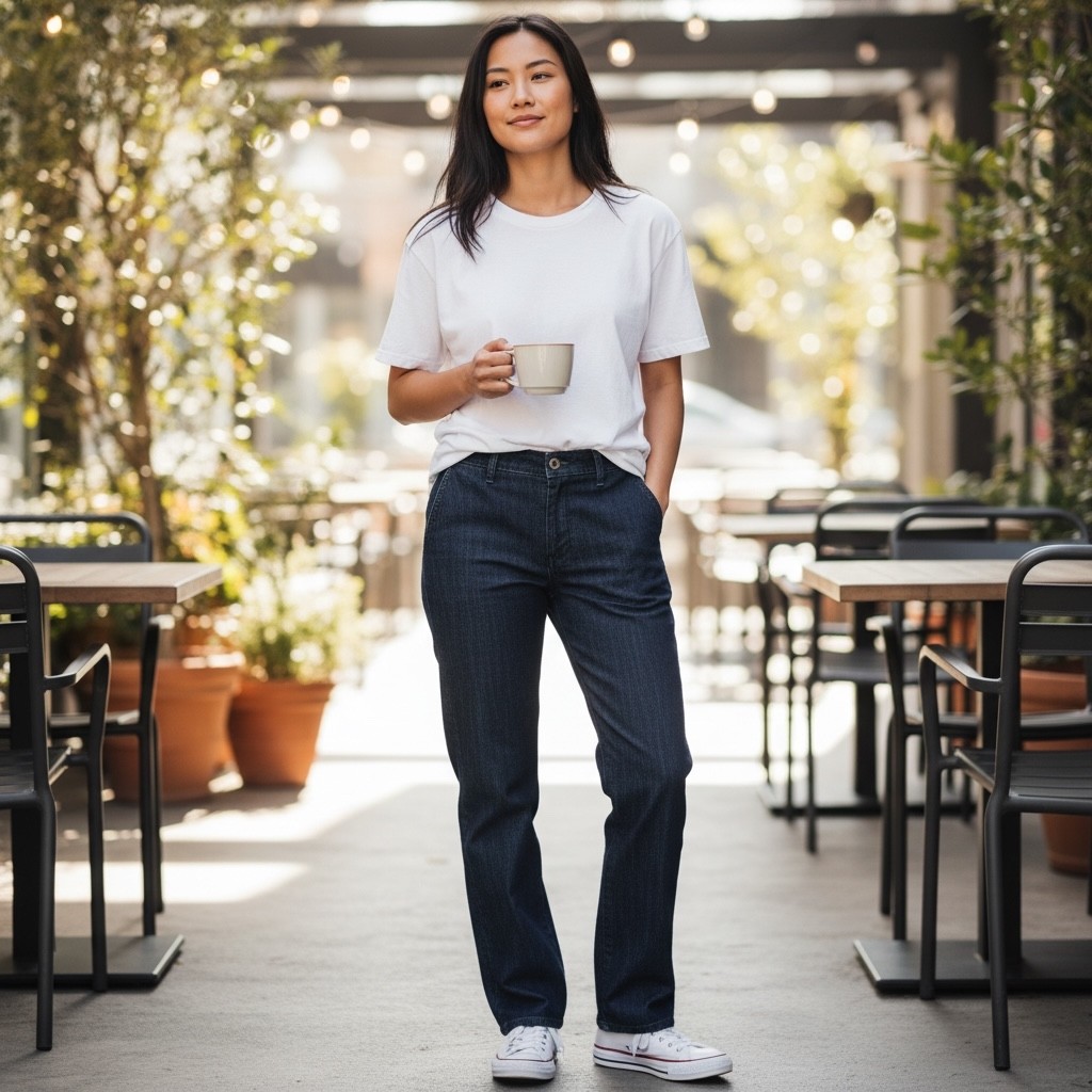 EDWIN International Basic Jeans EDF-3070 Dark Nav… - image 1