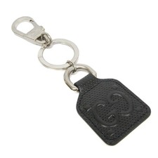 Gucci GG Embossed Key Ring Keyring Black BF586881