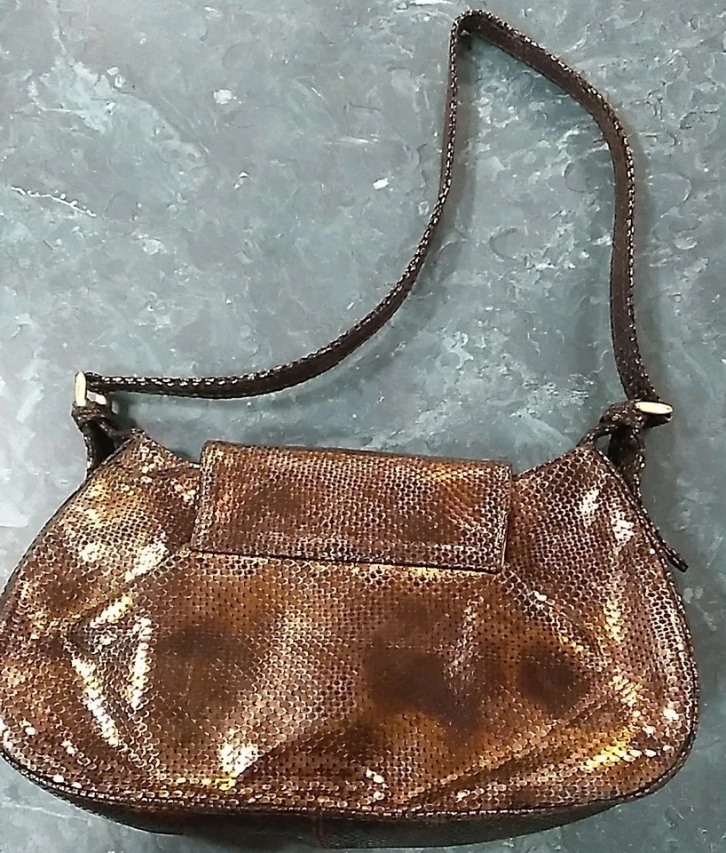 Bolso de Hombro J Reneé Dorado/Marrón Pequeño Lentejuelas Cartera de Cóctel Foto 3 de 4