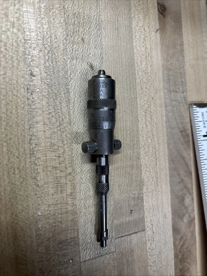 Micrómetro interior Starrett herramienta de mano de precisión herramientas de maquinista prístino de colección Foto 4 de 4