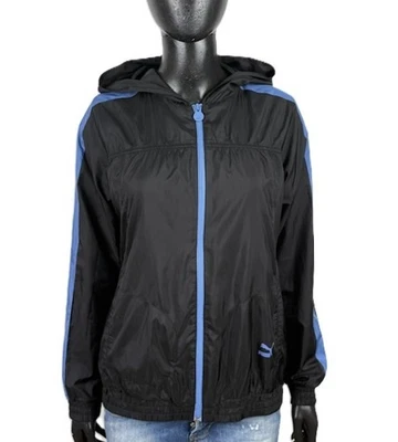 Veste femme Puma IT 42 noir bleu capuche sport à fermeture éclair complète... - Photo 1/4
