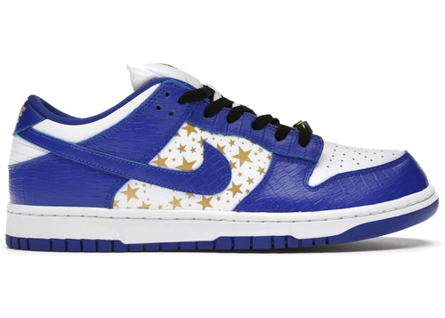 Taille 10M/11,5W Nike SB Dunk Low Supreme Stars Hyper Royal (2021) DH3228 100