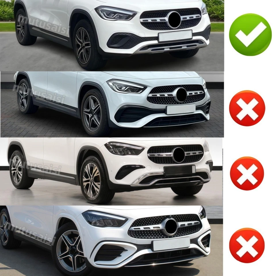 For 2021 2022 2023 Mercedes GLA200 GLA250 Basic H247 Chrome Diamond Grill Grille - Image 2 of 4