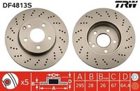 2X TRW Bremsscheibe DF4813S FüR MERCEDES-BENZ