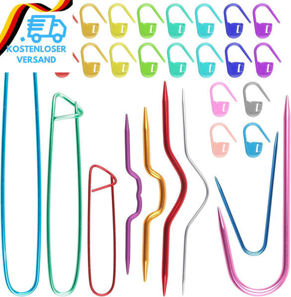 29 StüCk Maschenhalter,20 StüCk Bunte Maschenmarkierer Stricken HäKeln & Stricke-image