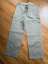 Vintage Officers Chinos Military Khaki Trousers 8.2 oz Cotton size 31x31 1966