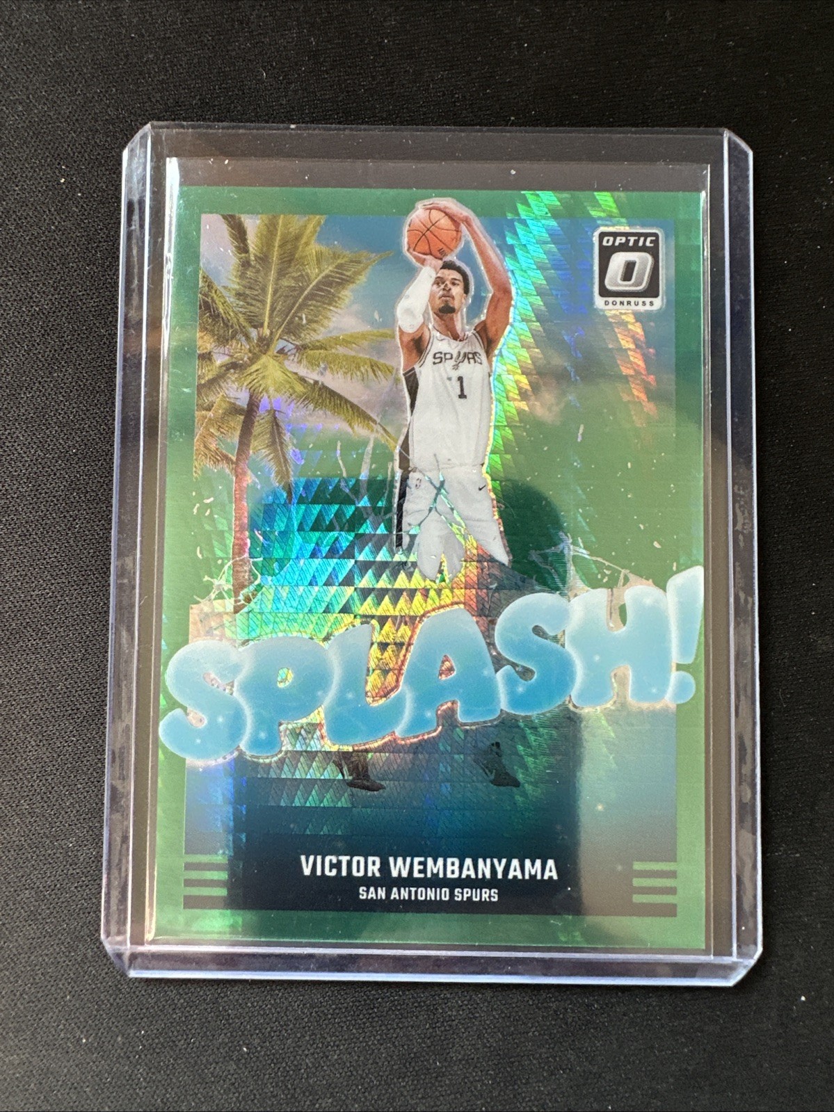 2024-25 Panini Donruss Optic Splash! Victor Wembanyama #4 Green Hyper Prizm /249