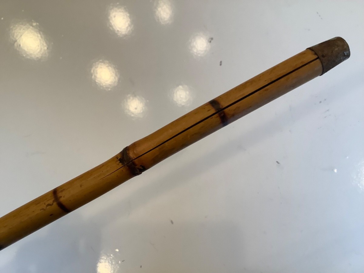 Japan Bamboo Wood Cane Wooden Shaft Curved Handle Metal Tip Japan Bamboo Wood Cane Wooden Shaft Curved Handle Metal Tip