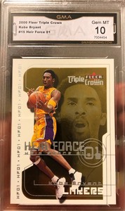 Rare-Kobe-Bryant-Card-Fleer-Triple-Crown-Heir-Force-15-Gem-Mint-10-2000-SP-HOF