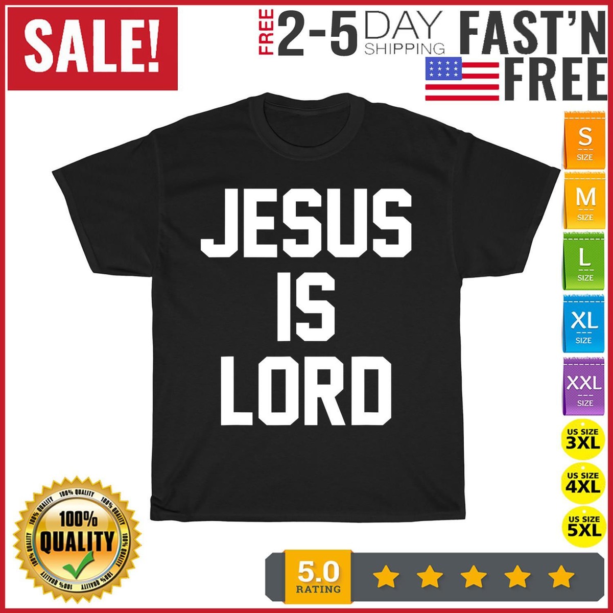Jesus Is Lord Vintage T Shirt Men Fashion 2023 Women T Shirt