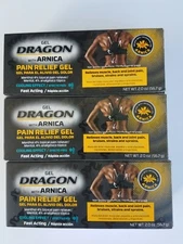 3 Gel Dragon with Arnica Pain Relief Gel Fast Acting net wt 2 oz ea 01/2027 New