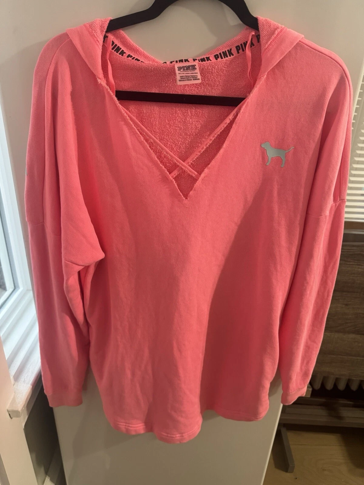 UNDERCOVER Felpa con cappuccio Victoria's Secret rosa vintage Love rosa taglia XS