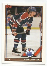 CRAIG SIMPSON 1991-92 TOPPS CARD MINT CONDITION