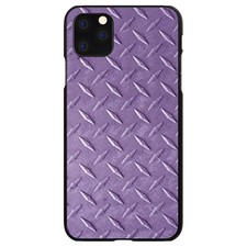 Hard Case Cover for iPhone / Samsung Galaxy Purple Diamond Plate Steel