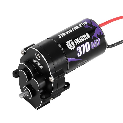 INJORA CNC Transmisión Completa 370 Motor Cepillado 45T para 1/18 RC Oruga TRX4M - Imagen 13 de 15