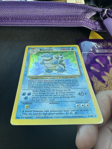 Pokémon Card Blastoise Base Set 2/102 Holo Unlimited Holo Rare 038🔥MP🔥 - Picture 2 of 3