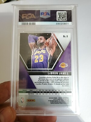 2019 panini mosaic lebron james #8 psa 9 graded basketball card | eBay