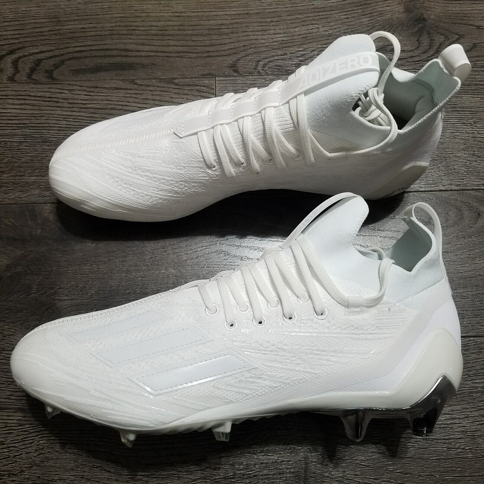 Size 8.5 - adidas Adizero Primeknit Cleats White for sale online