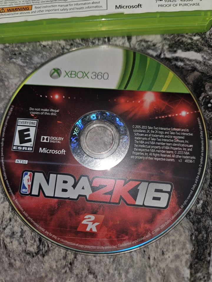 NBA 2K16 (Xbox 360 2015 2K NBA) No Manual Tested - Image 4 of 4