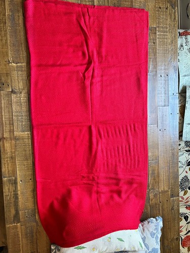 Cashmere Blanket Throw Travel Wrap 100% Handmade NEPAL Red - Picture 6 of 8