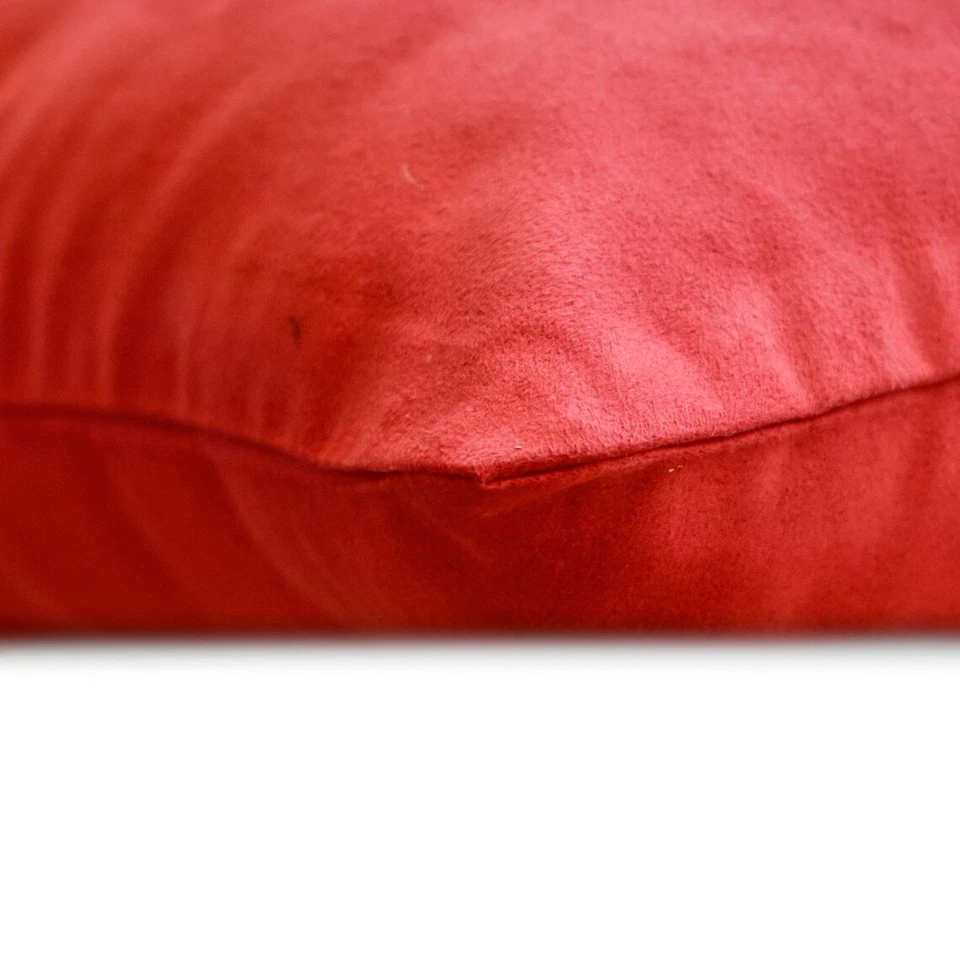 Red Holiday Ho Ho Lumbar Pillow Cover Suede Christmas Home D�cor - Holiday Ho Ho - Image 2 of 4