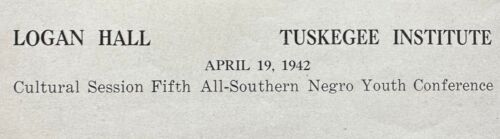 Paul Robeson Program, 1942, Tuskegee Institute, Southern Negro Youth Conference - Picture 2 of 9