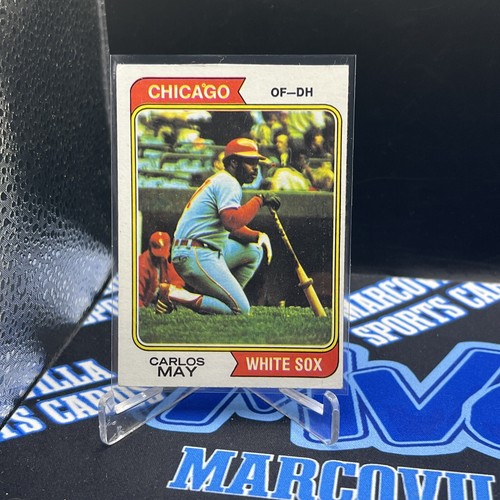 1974 Topps Baseball Carlos May Karte #195 Chicago White Sox EX ++