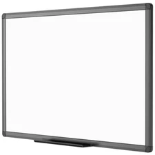 VIZ-PRO Magnetic Dry Erase Board, 48 X 36 Inches, Black Aluminium Frame