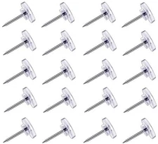 150 Count Push Pins, Clear Thumb Tacks, Flat Thumb Tacks Steel Point and Clea...