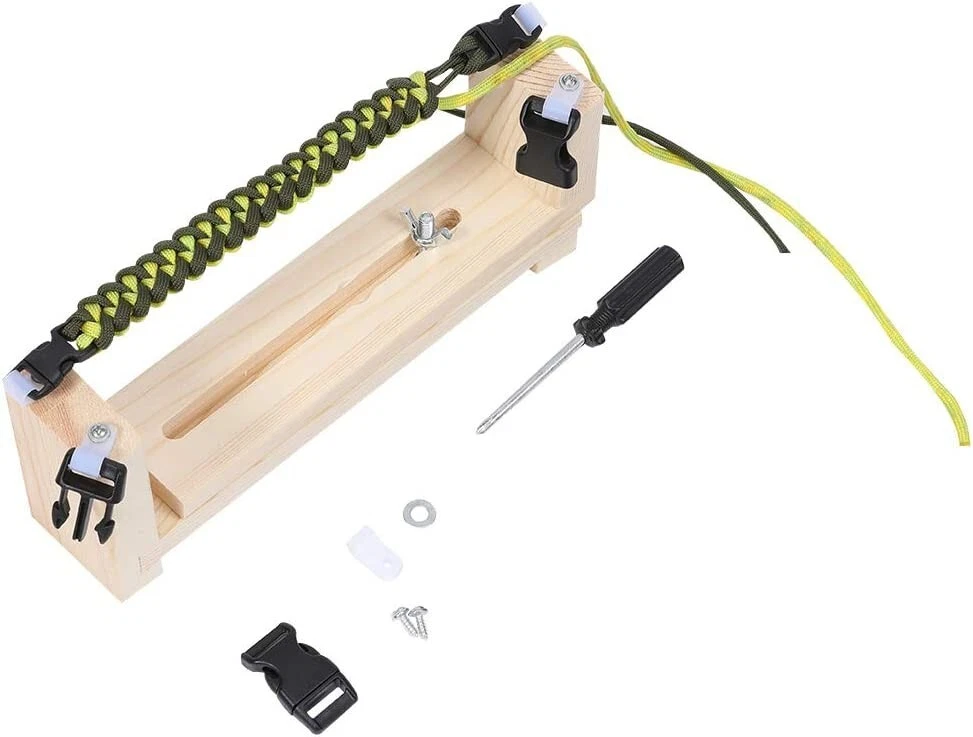 Adjustable Paracord Jig Bracelet Braiding Weaving Craft Tool Kit Wristband Maker