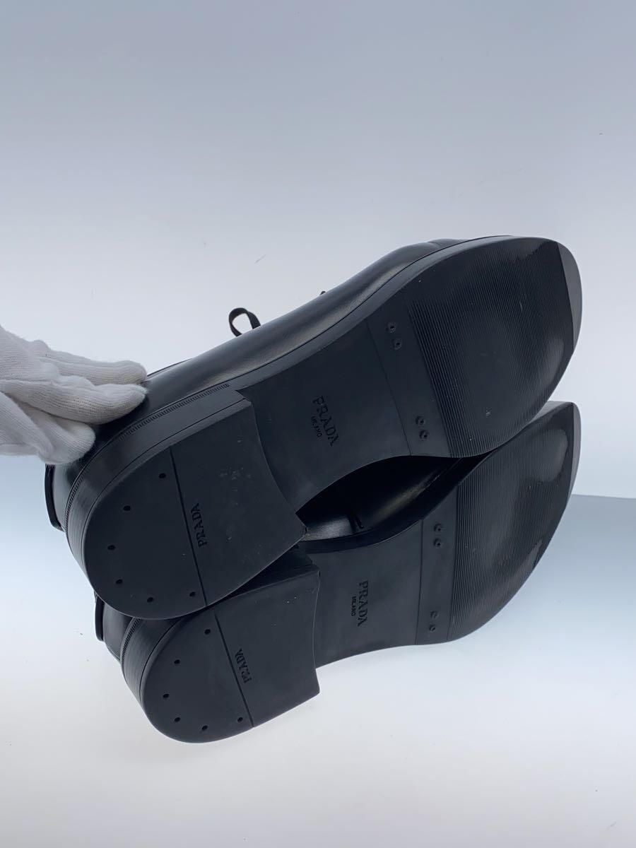 PRADA Dress Shoe US 7.5 Black LEATHER 2EG394 TRIANGLE LOGO PRADA Dress Shoe US 7.5 Black LEATHER 2EG394 TRIANGLE LOGO
