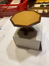 VINTAGE CONCORD DOLLHOUSE FURNITURE TAN BRN OCTAGON TABLE No.598 M/OB!, LQQK!!!