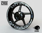 Wheel Stickers for Suzuki HAYABUSA 1300 Rim Tape Motorcycle Decals Graphics 17"