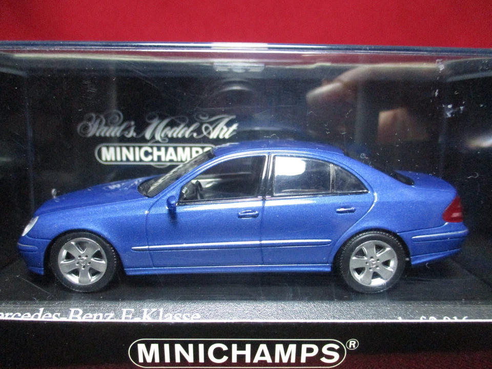 1/43 Scale 2002 Mercedes Benz E-Class Blue Ltd Ed 2016 pcs Minichamps Spark TSM - Image 2 of 4