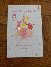 Baby Girl Shower Greeting Card