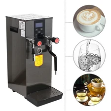 2500W Commercial Steam Water Boiling Machine Espresso Coffee Milk Foam Maker 12L