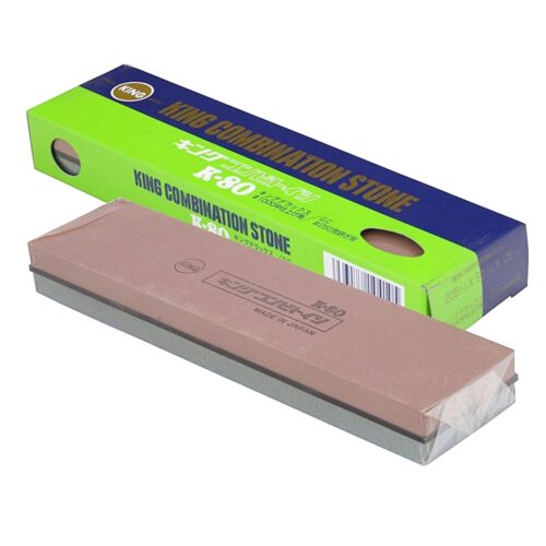 King 250/1000 Grit 2-Sided Japanese Knife Sharpening Whetstone Water Stone K-80 - Picture 2 of 10