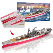 Piececool 3d Puzzle for Adult Battleship Yamato Metal Model Kits halloween Gifts