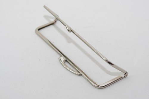 Solider Taschenrahmen / Taschenbügel, 155 x 40 mm, Silber, DIY, 80er Jahre - Bild 5 von 7