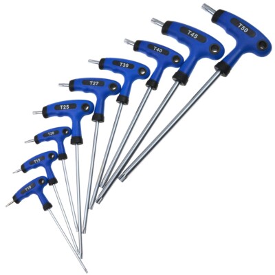 9tlg. T-Griff Torx Schraubendreher Steckschlüssel Satz Innensechskant Schlüssel