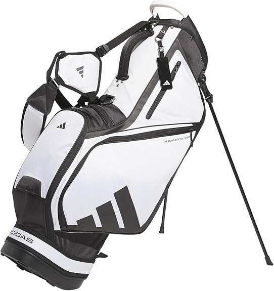 adidas Golf Men's Stand Caddy Bag 8.5 x 47 inch 2.6kg White adidas Golf Men's Stand Caddy Bag 8.5 x 47 inch 2.6kg White