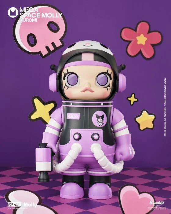 クロミKUROMI:POP MART MEGA 400% SPACE MOLLY POP MART MEGA SPACE MOLLY 400% Sanrio Kuromi Authentic | eBay