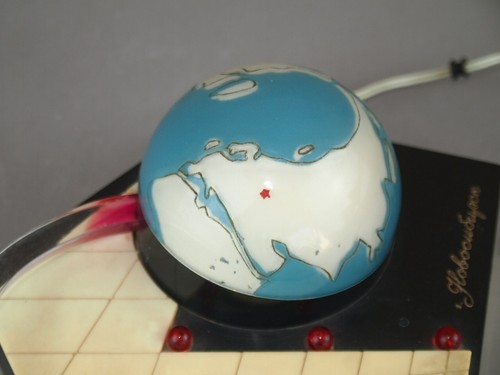 Globo de cohete espacial lámpara de mesa soviética URSS - Imagen 6 de 12