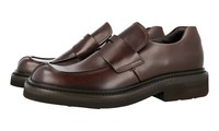 Prada Leder Penny Loafer Business Schuhe - 2DG110 - Ebano - Neu - 8 42