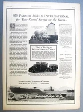 Original 1928 International Truck Ad Endorsed by Larence Quinlan of Atlantic Iow