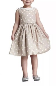 taupe polka dot dress