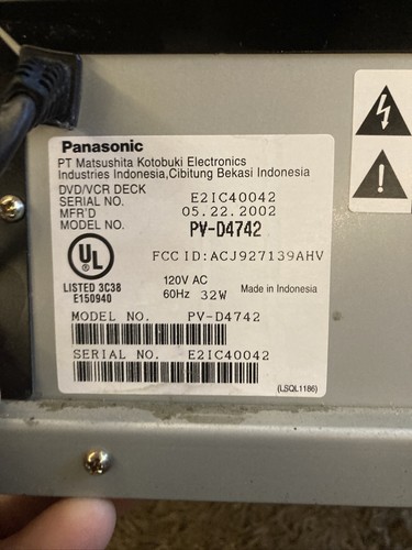 Panasonic PV-D4743 DVD/VHS VCR COMBO Player *keine Fernbedienung* getestet! - Bild 5 von 6