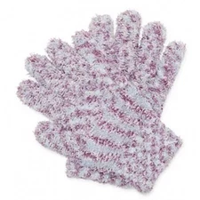 Fuzzy Gloves MixIt Essentials Purple Multi Women SOFT One Size Stretch NEW