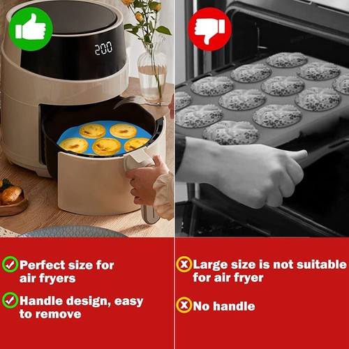 7 Cavity Cake Cup Muffin Cup Mold Silicone For Air Fryer Baking Cups Basket Tray - Picture 10 of 21