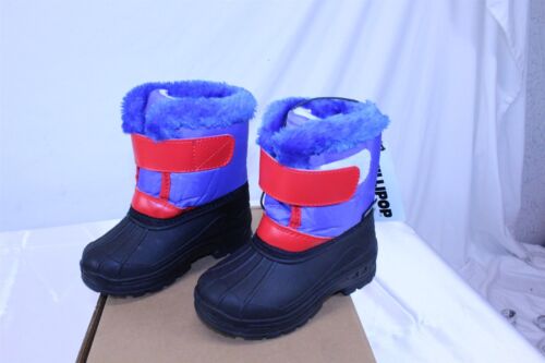 Boots Kids Winter Snow Boots Faux Fur Lined Blue Size 6 Toddler
